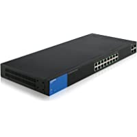 Los mejores  - Linksys LGS318P-EU - Smart Switch Gigabit PoE+ para empresas de 18 puertos (seguridad avanzada- QoS- instalación y…